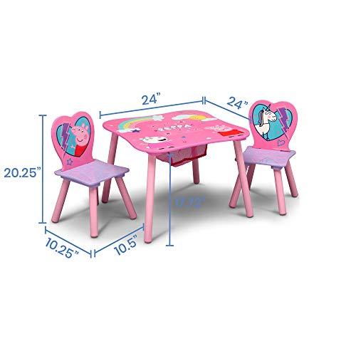 Delta Children Kids Table and Chair Set with Storage (2 Chairs